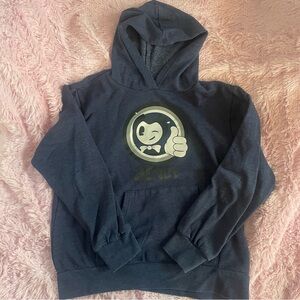 🎀5/$25🎀 Bendy and the Ink Machine blue hoodie boys 14/16 euc